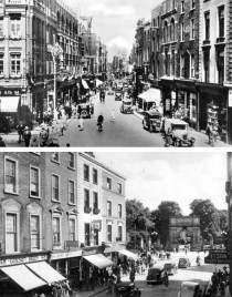 Grafton Street facing north (top) and south (bottom) 