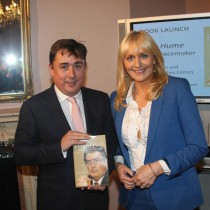 John Hume Jr with Miriam O'Callaghan, who launched the book in Dublin