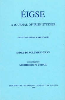 Éigse: a journal of Irish Studies (index 1–35)