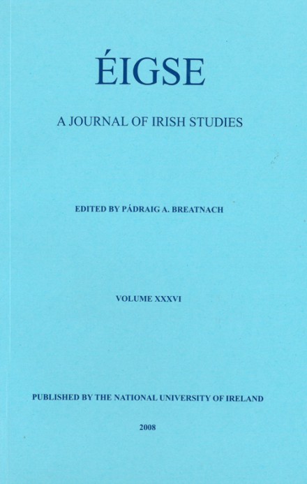 Éigse: a journal of Irish Studies (36)
