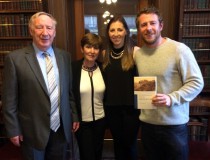 Author Pat McCarthy & family at the book launch in the RIA, Dublin